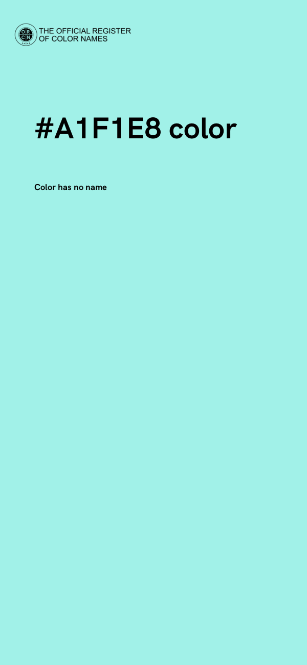#A1F1E8 color image