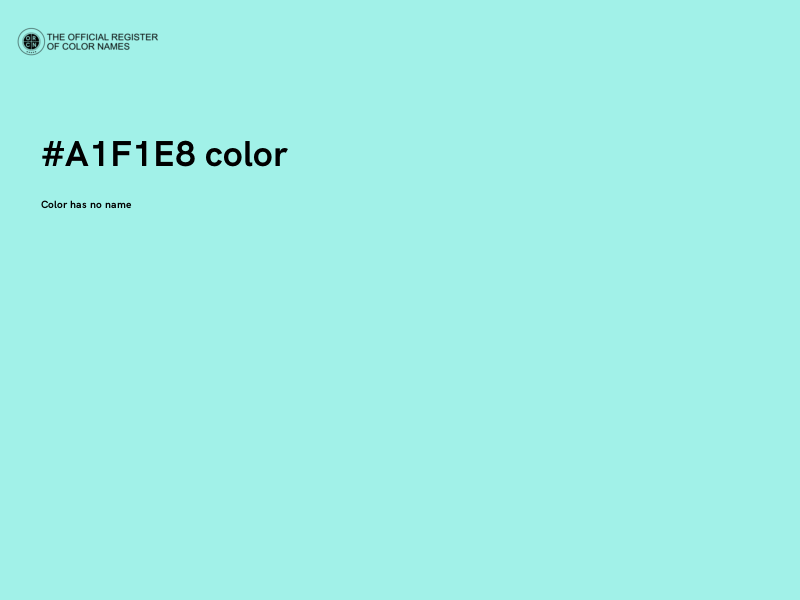 #A1F1E8 color image
