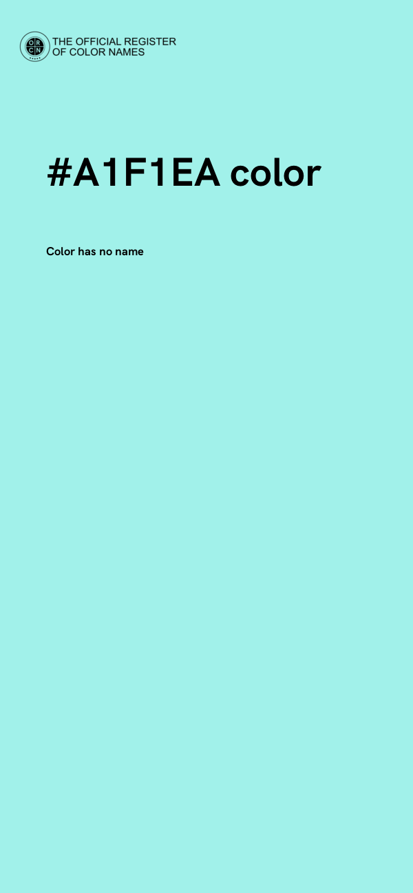 #A1F1EA color image