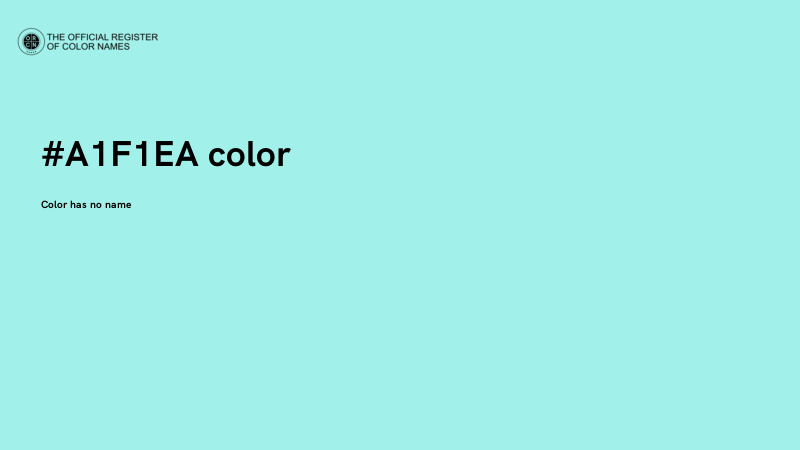 #A1F1EA color image