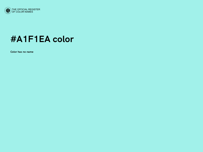 #A1F1EA color image