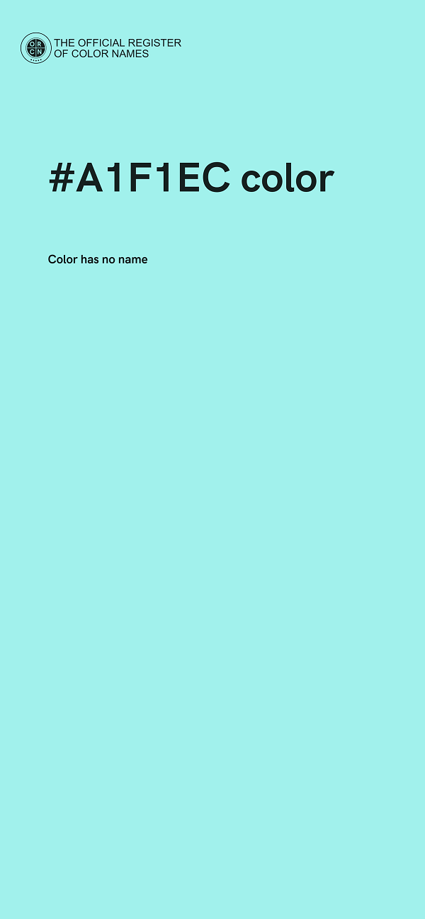 #A1F1EC color image