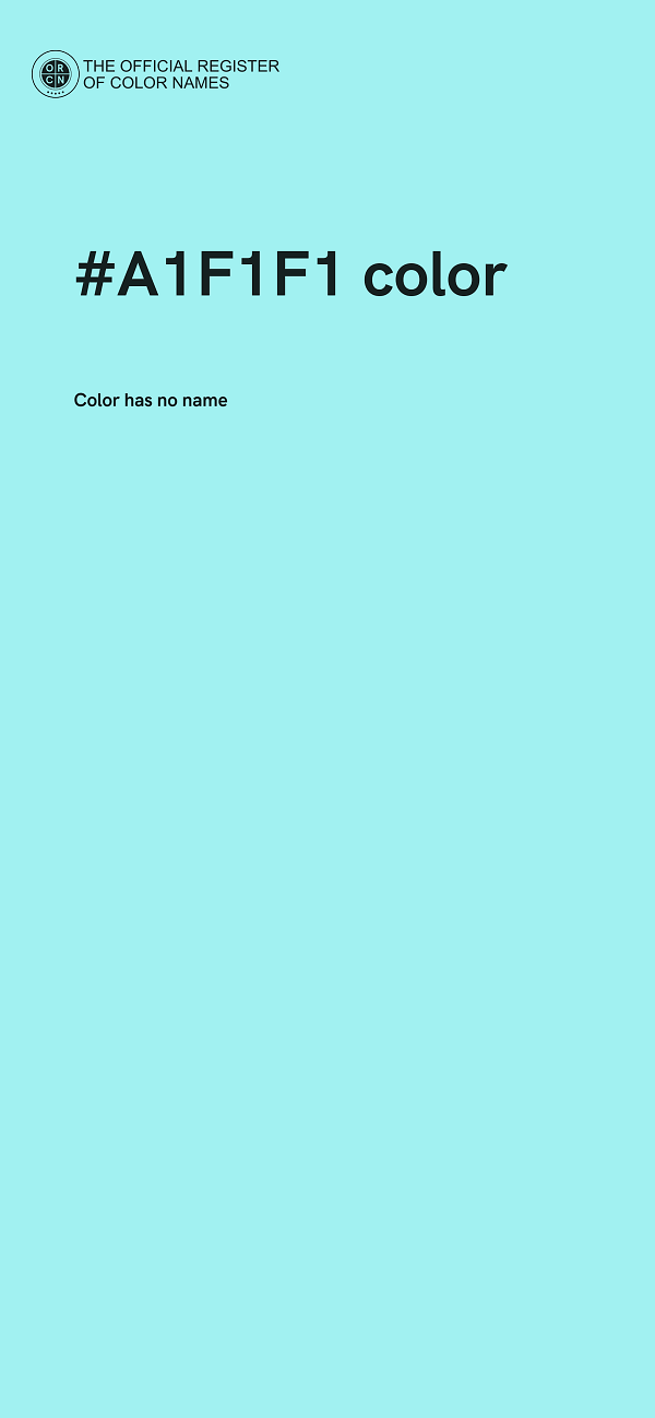#A1F1F1 color image