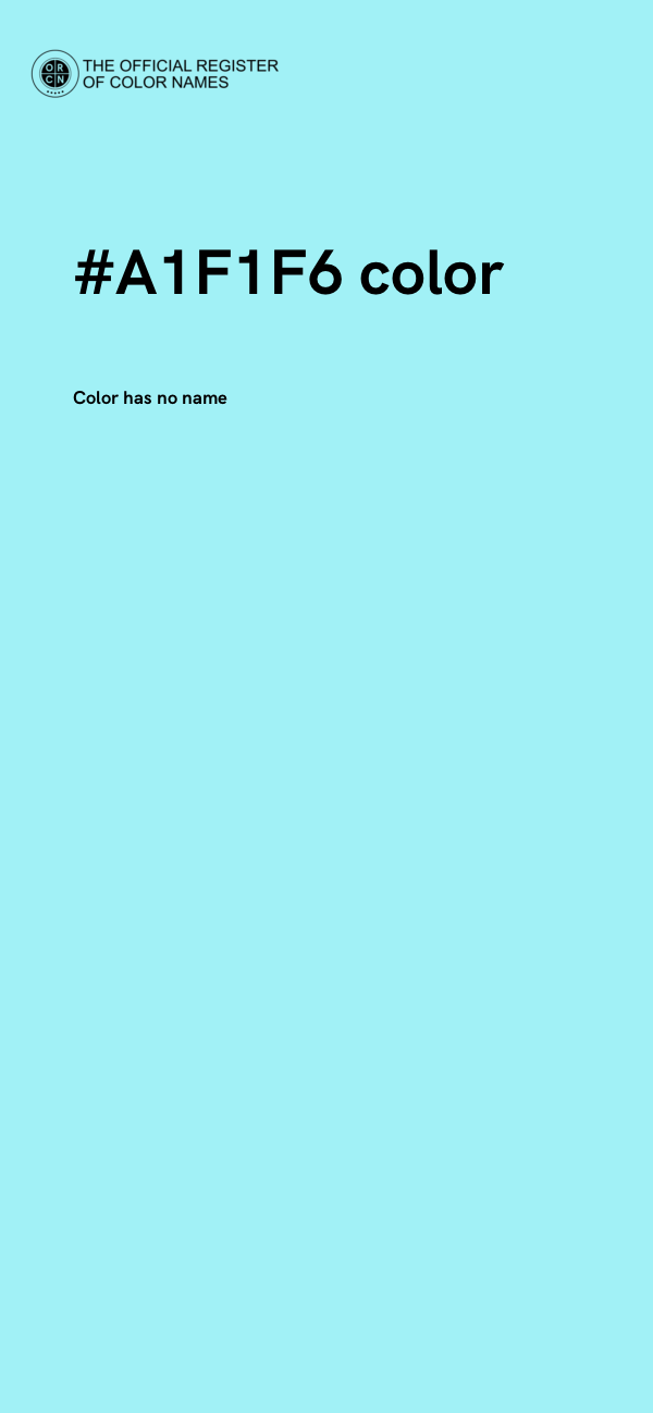 #A1F1F6 color image