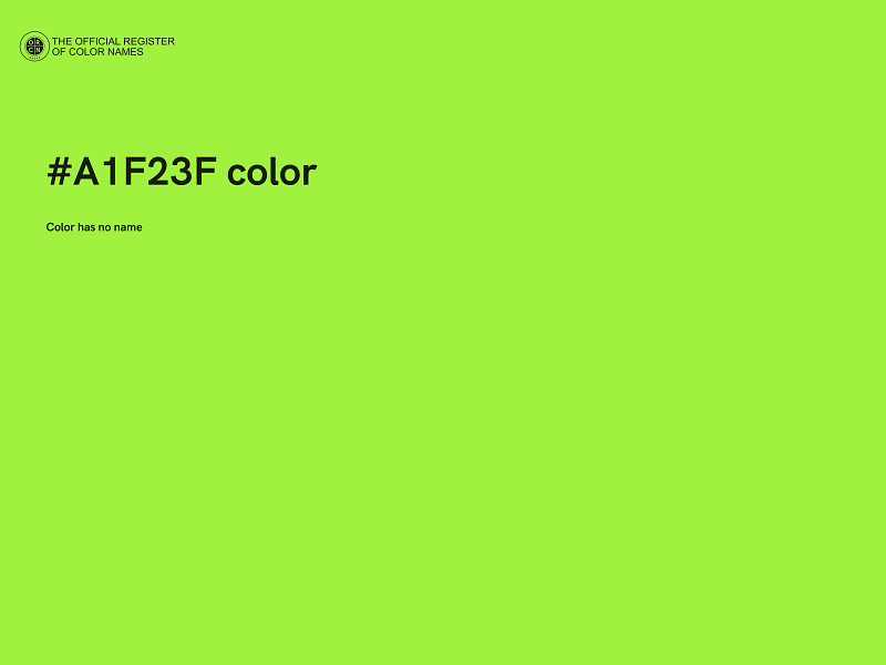 #A1F23F color image