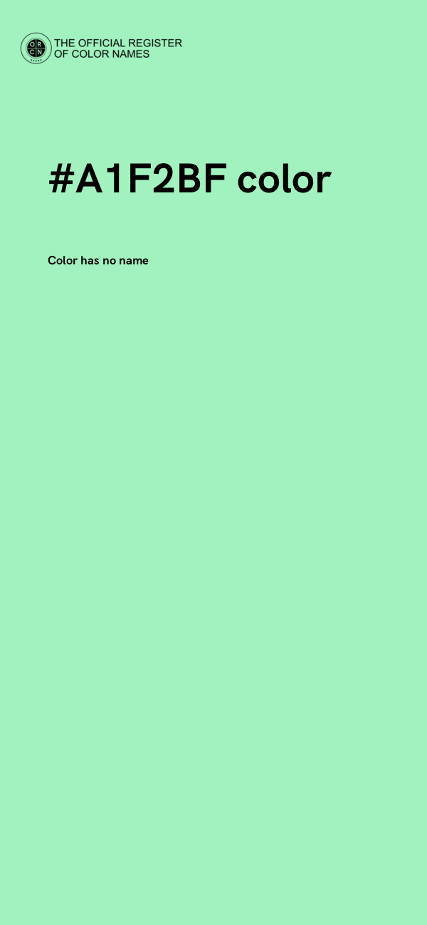 #A1F2BF color image