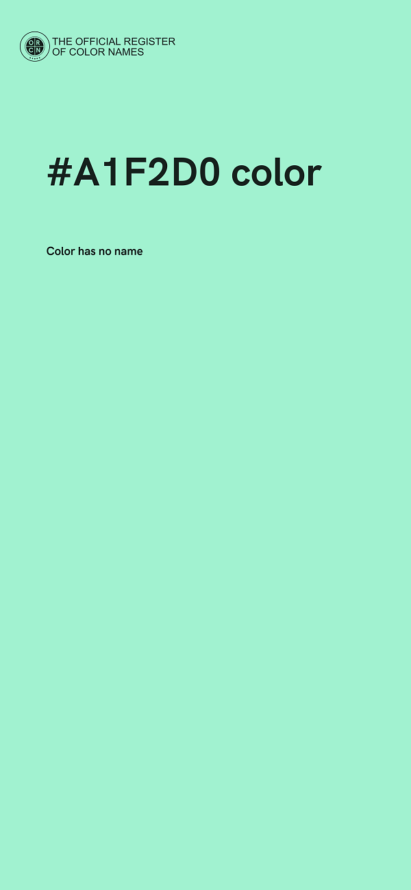 #A1F2D0 color image