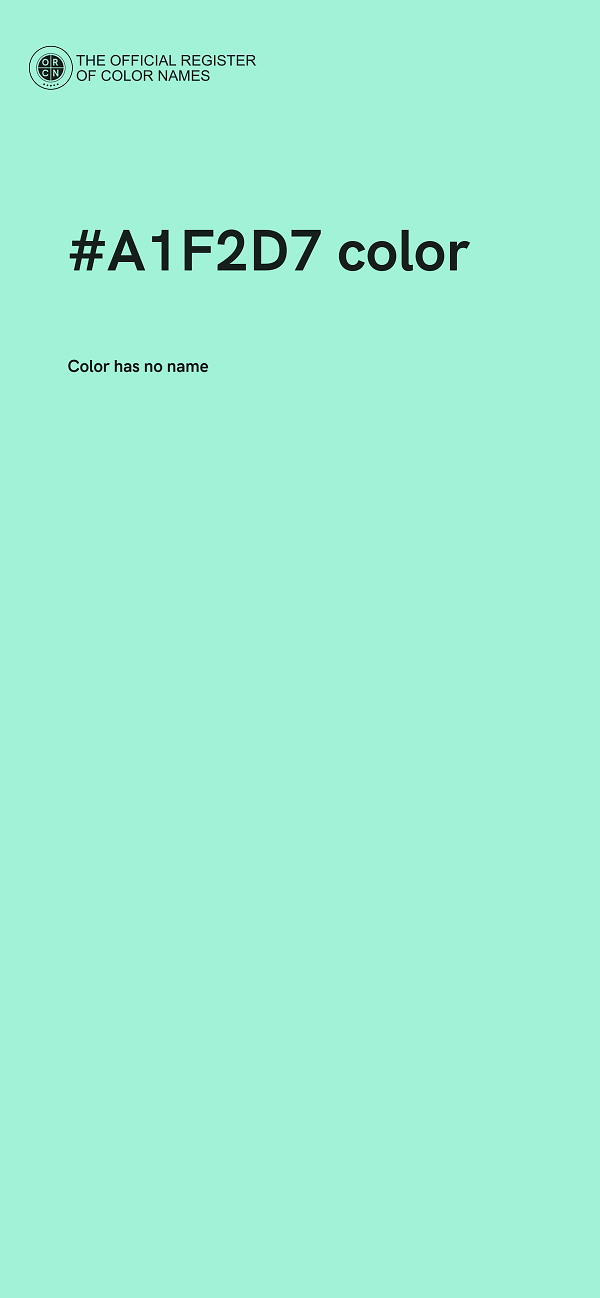 #A1F2D7 color image