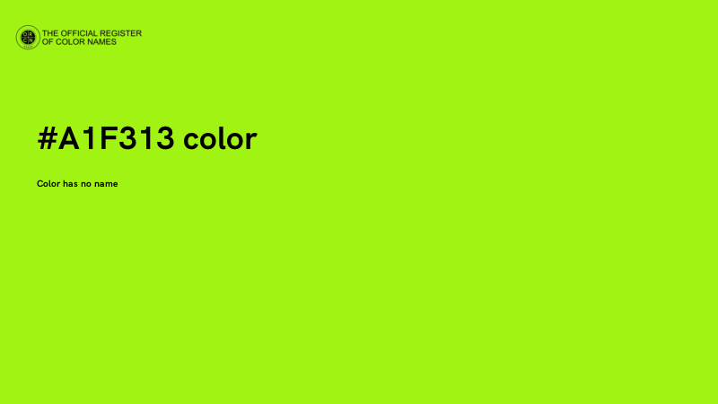 #A1F313 color image