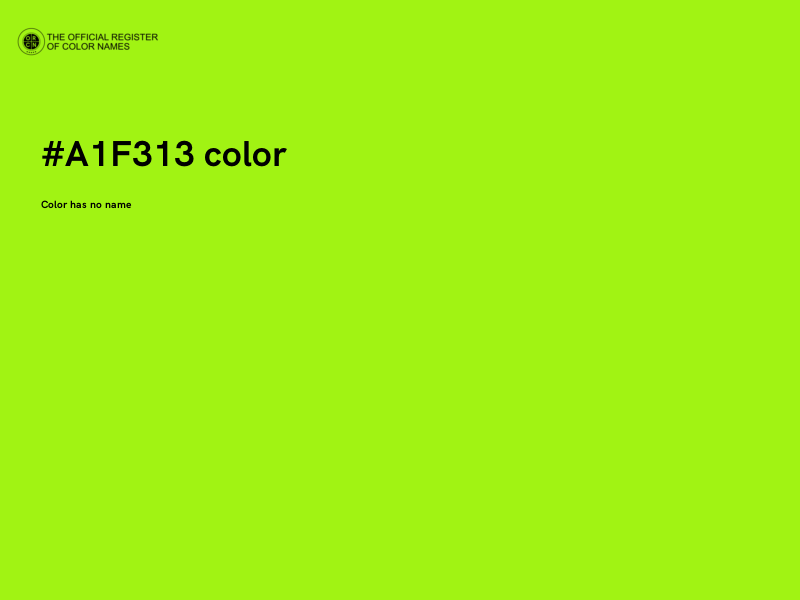 #A1F313 color image
