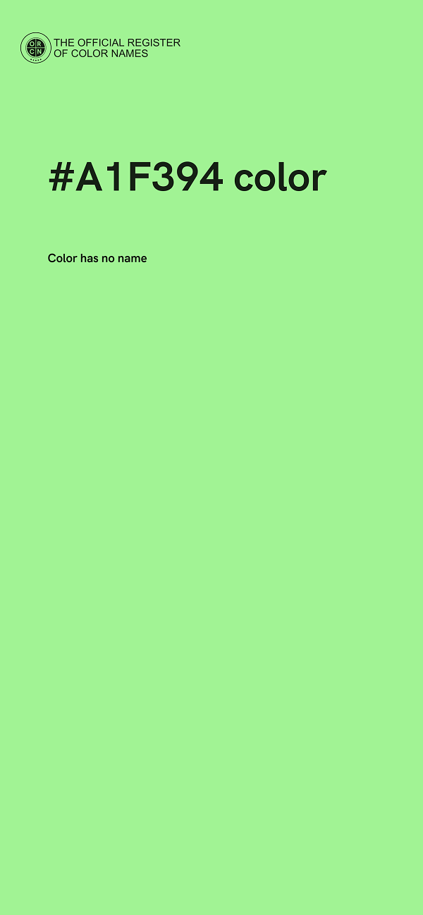 #A1F394 color image