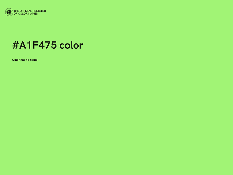 #A1F475 color image