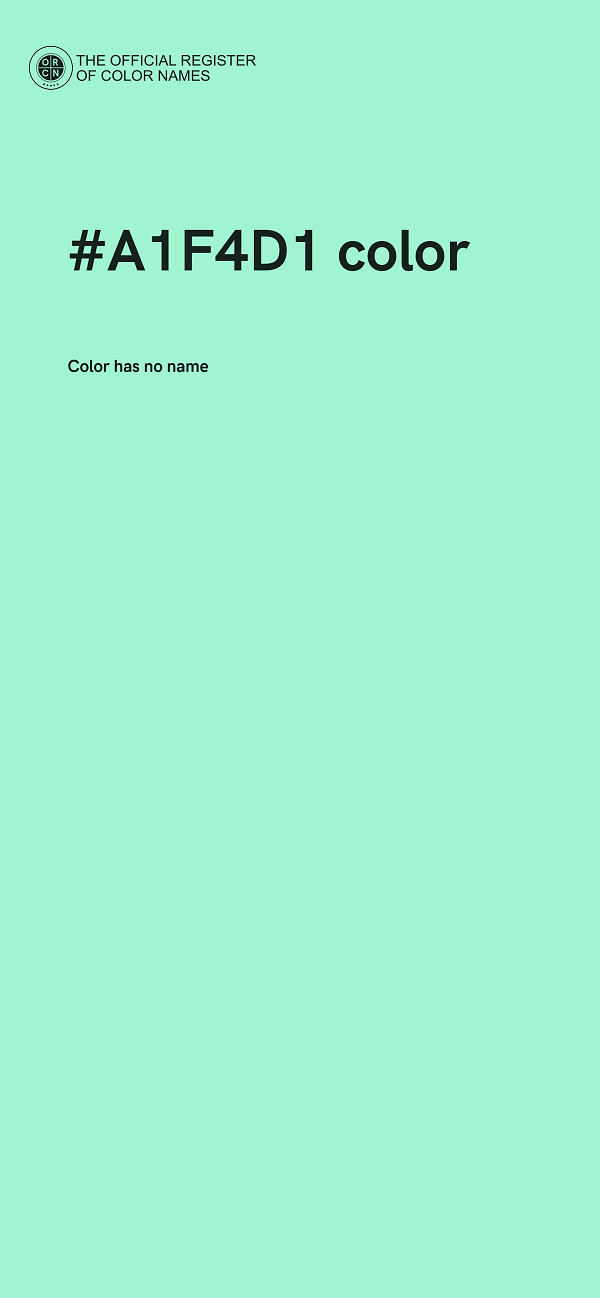 #A1F4D1 color image