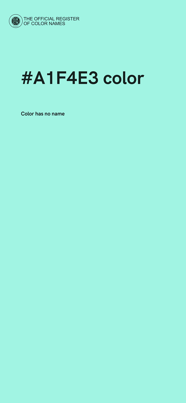 #A1F4E3 color image