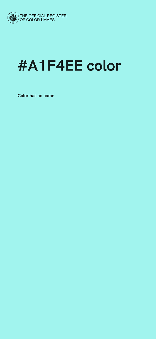 #A1F4EE color image