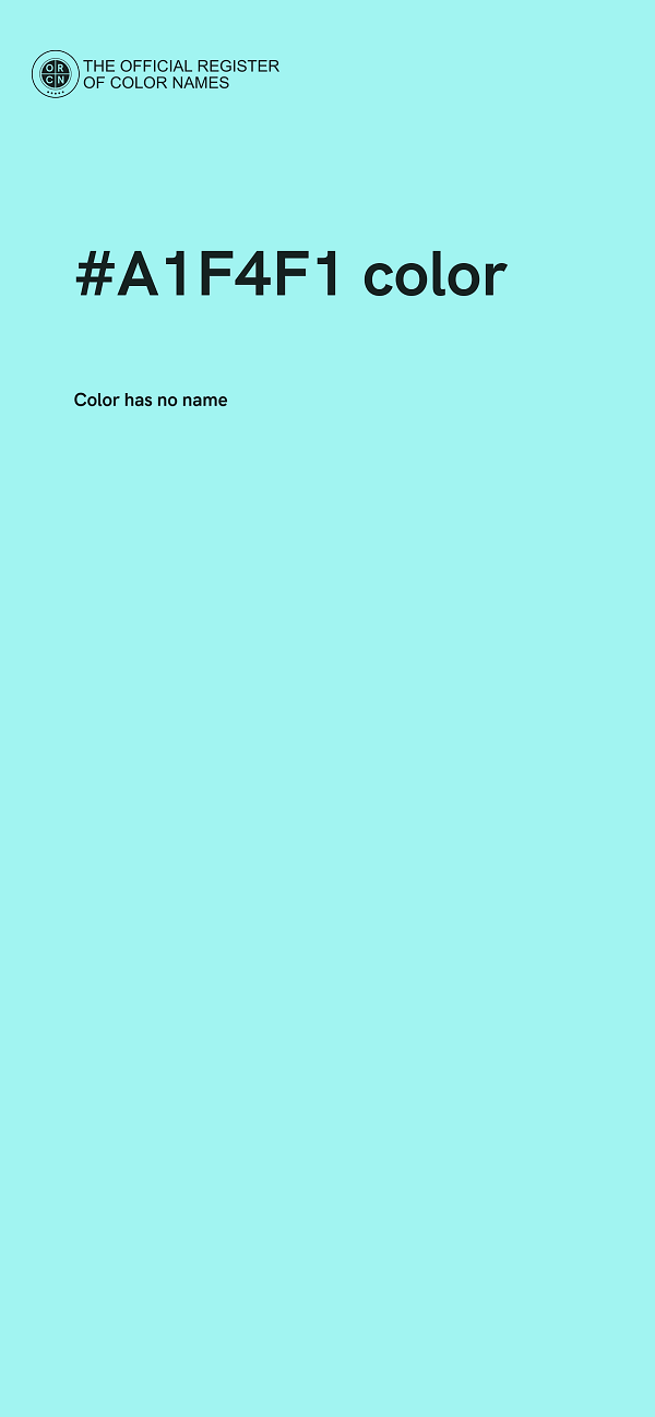 #A1F4F1 color image