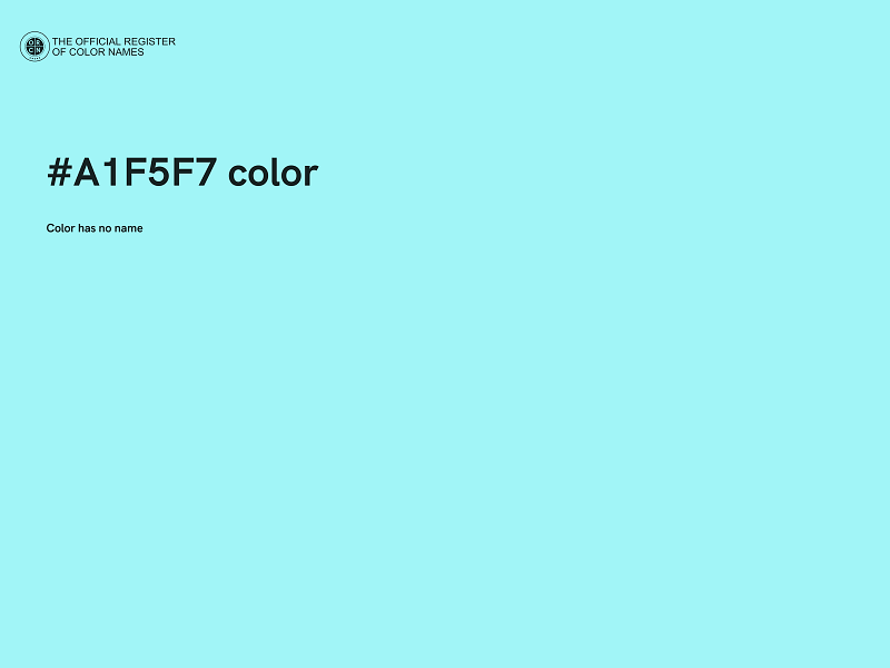 #A1F5F7 color image