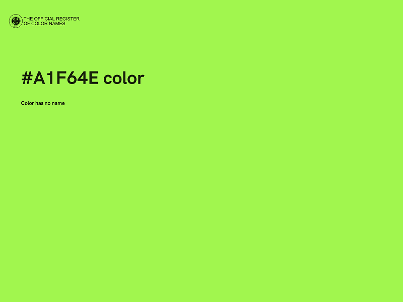#A1F64E color image