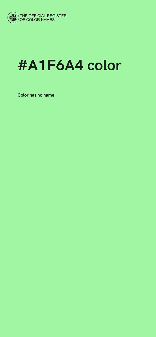 #A1F6A4 color image
