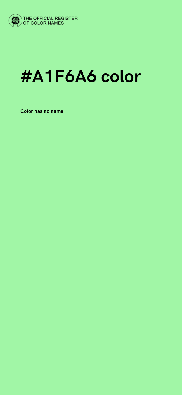 #A1F6A6 color image