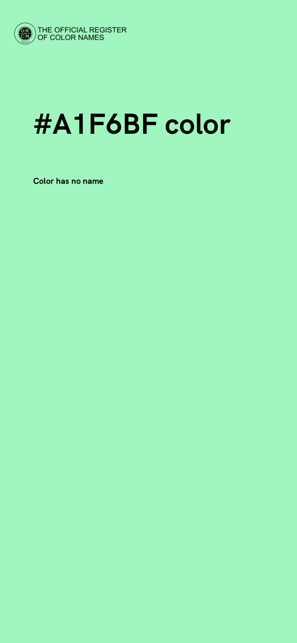 #A1F6BF color image