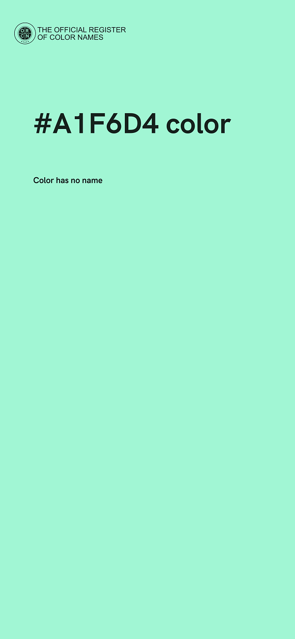#A1F6D4 color image