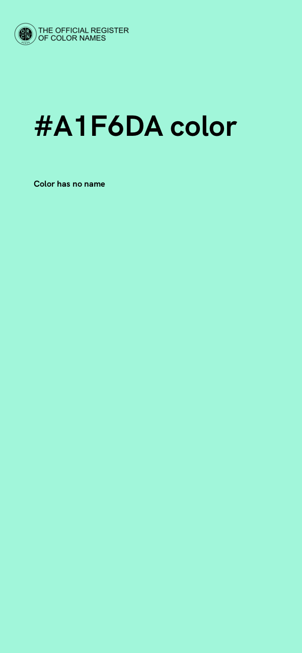#A1F6DA color image