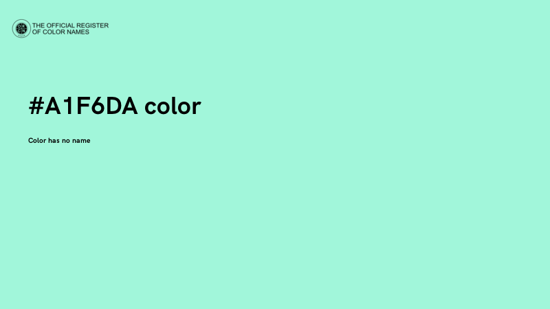 #A1F6DA color image
