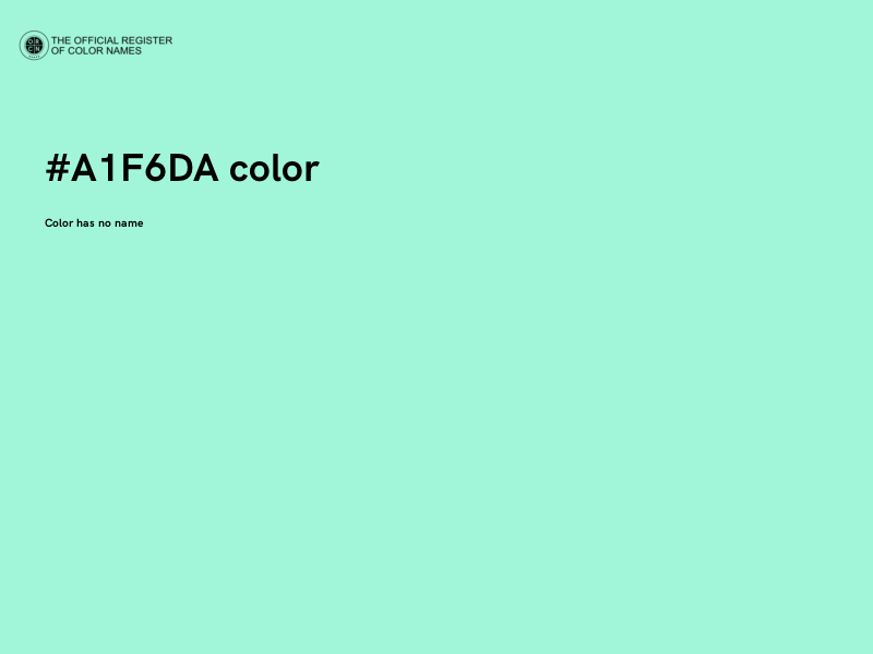 #A1F6DA color image