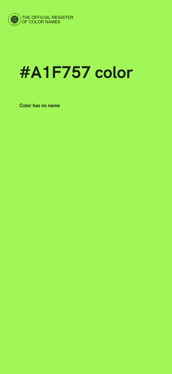 #A1F757 color image