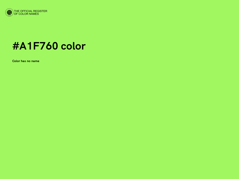 #A1F760 color image