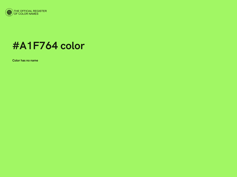 #A1F764 color image