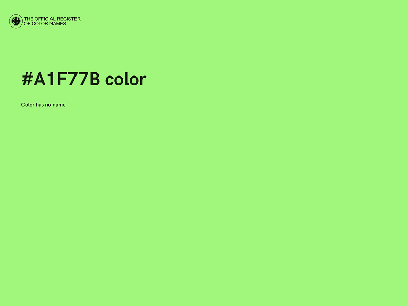 #A1F77B color image