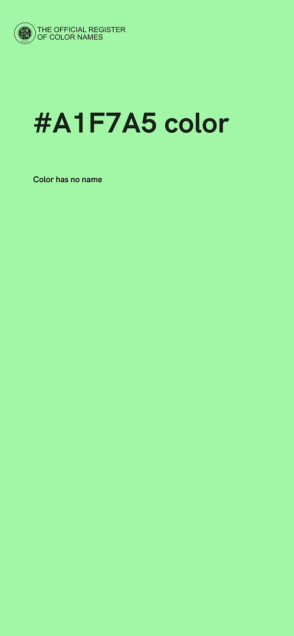 #A1F7A5 color image