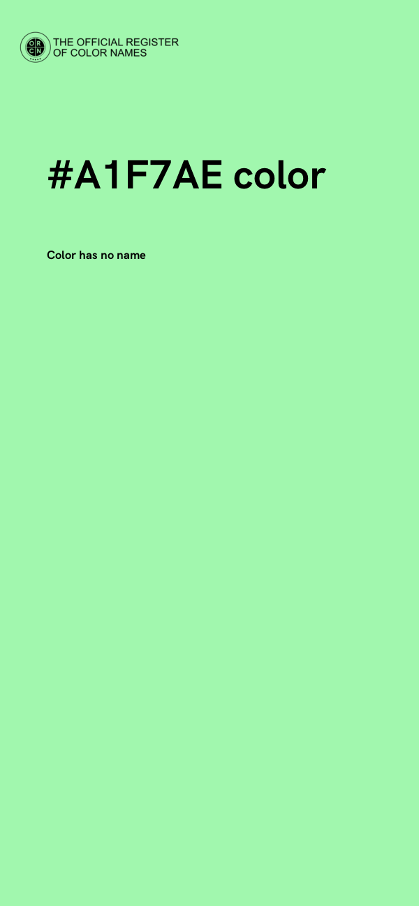 #A1F7AE color image