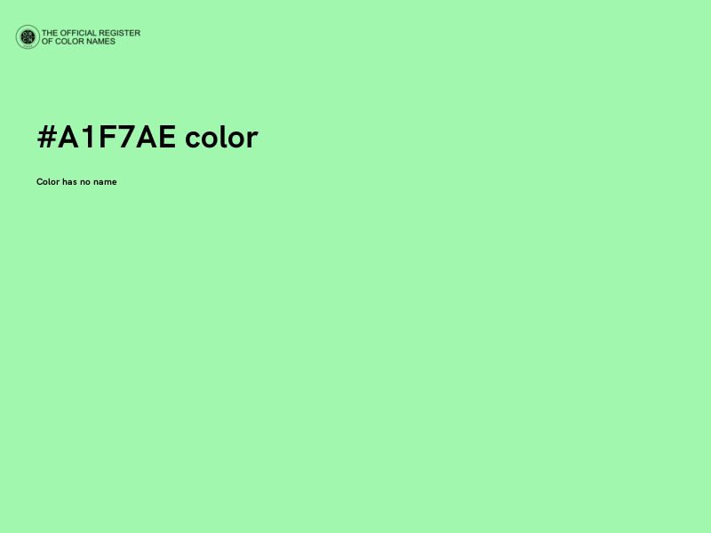 #A1F7AE color image