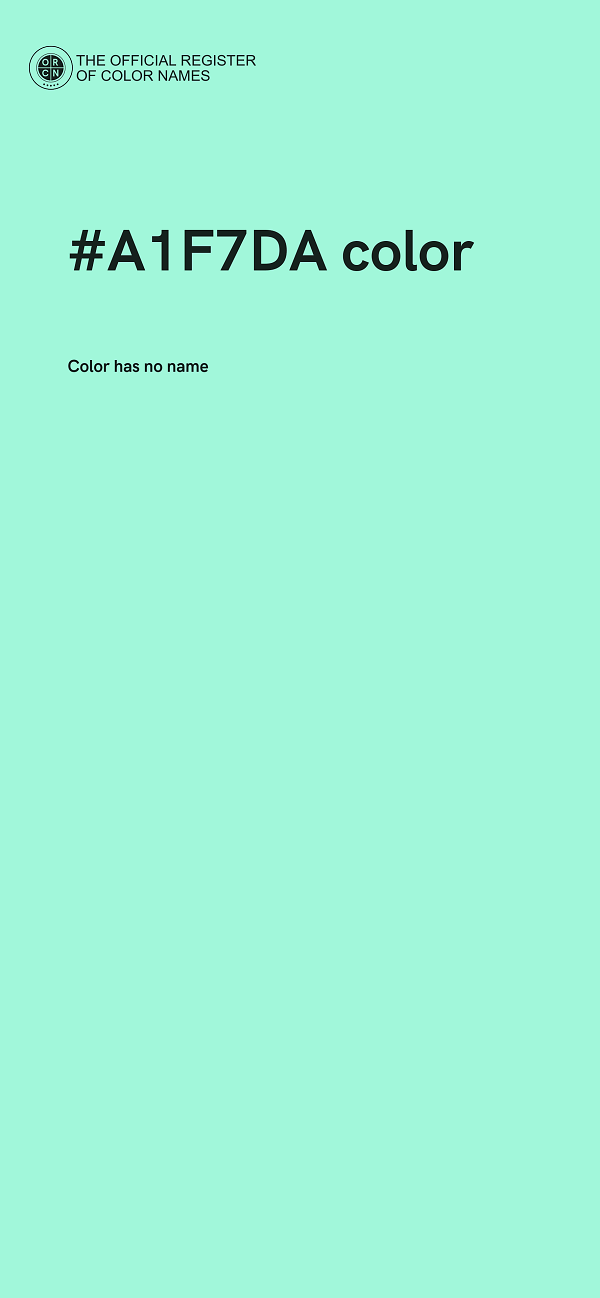 #A1F7DA color image