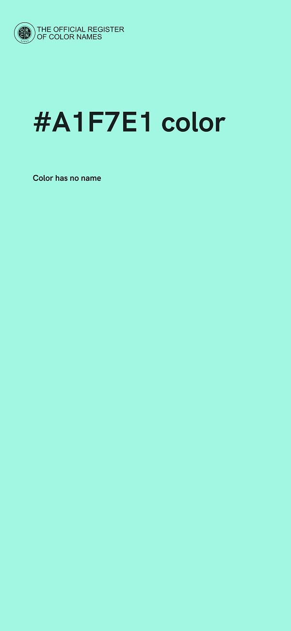 #A1F7E1 color image
