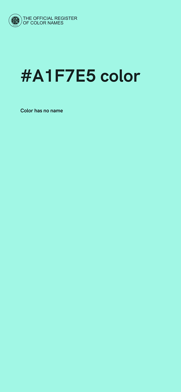 #A1F7E5 color image