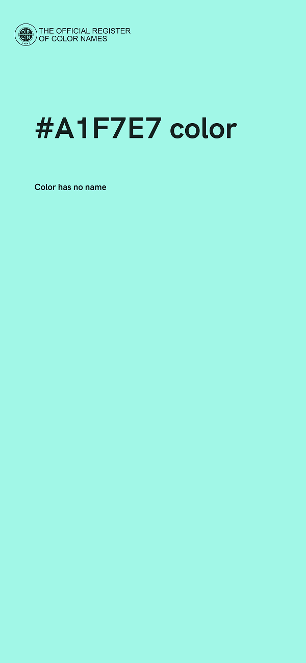 #A1F7E7 color image
