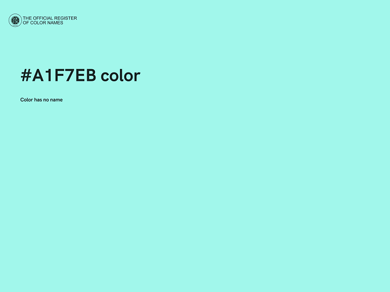 #A1F7EB color image