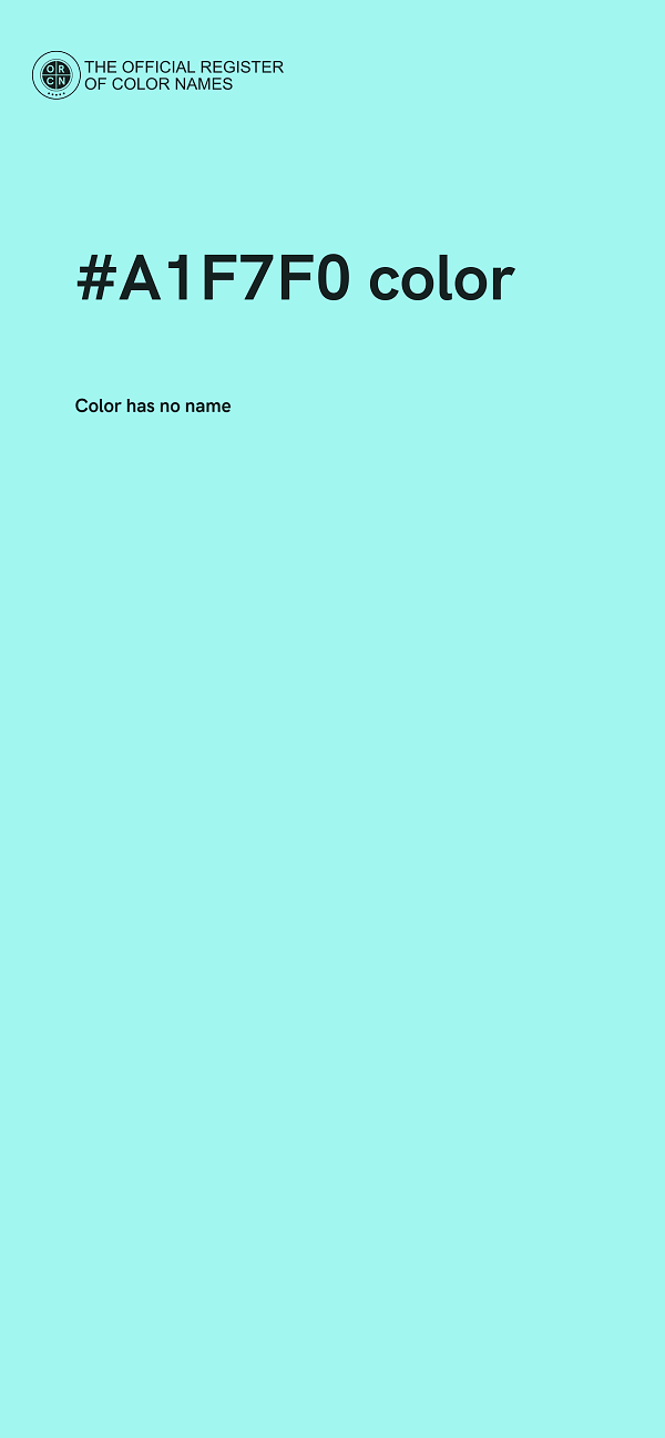 #A1F7F0 color image