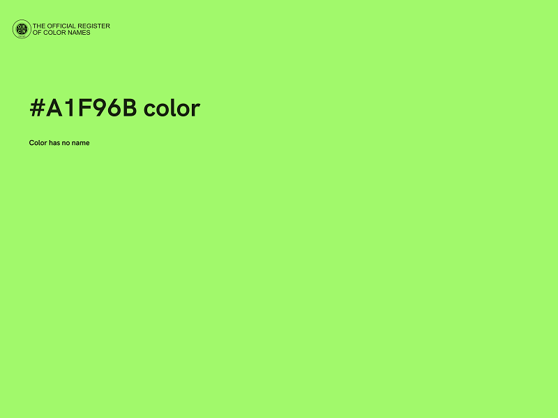 #A1F96B color image