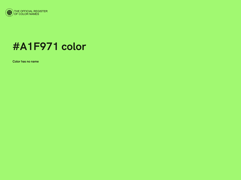 #A1F971 color image