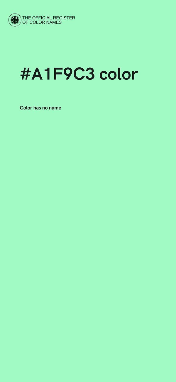 #A1F9C3 color image