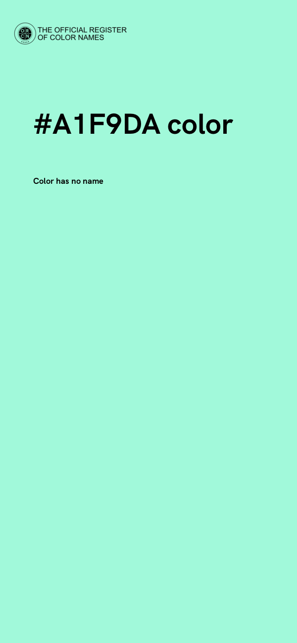#A1F9DA color image