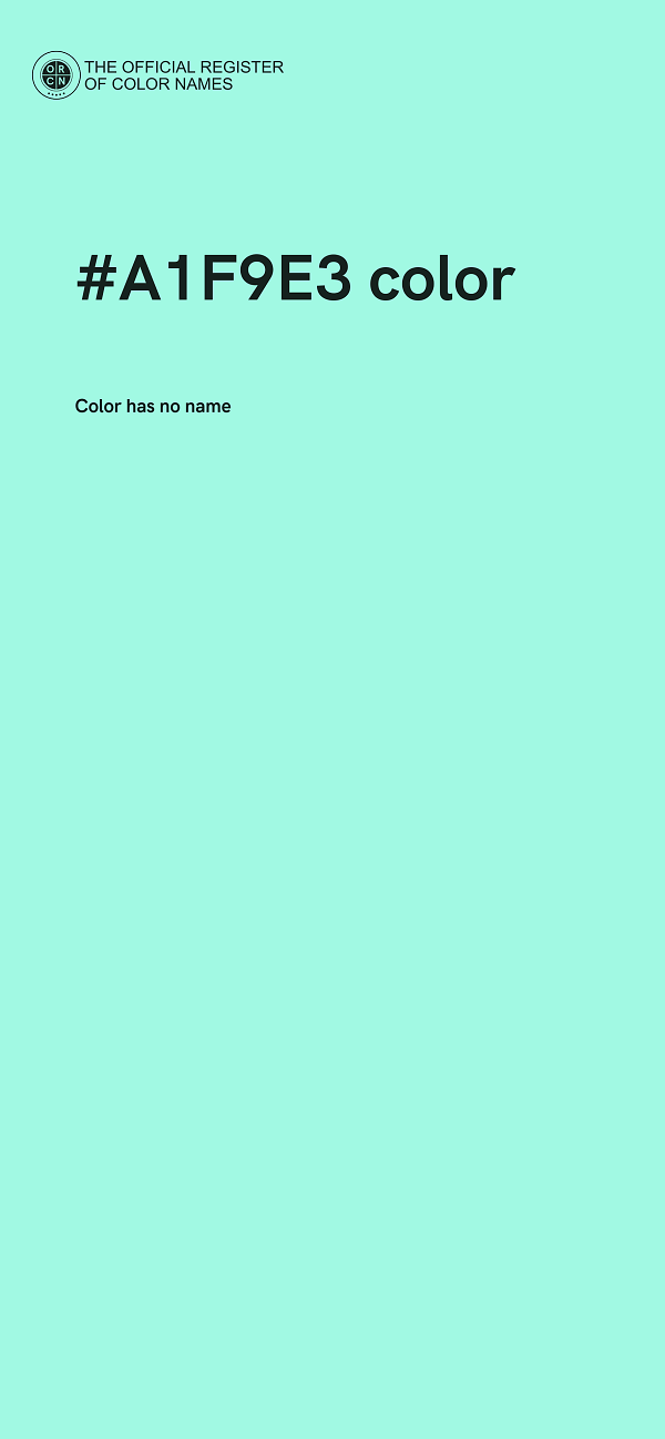 #A1F9E3 color image