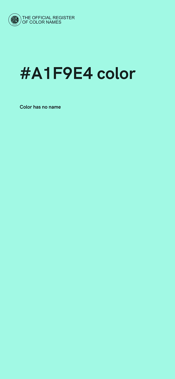 #A1F9E4 color image