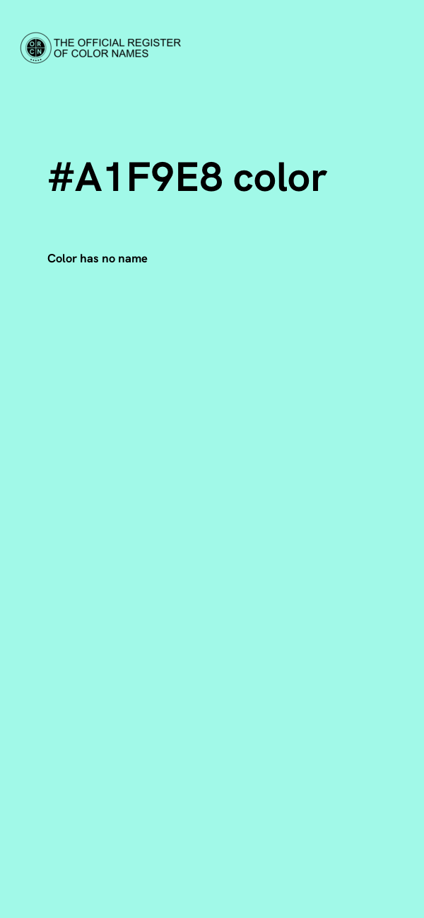 #A1F9E8 color image