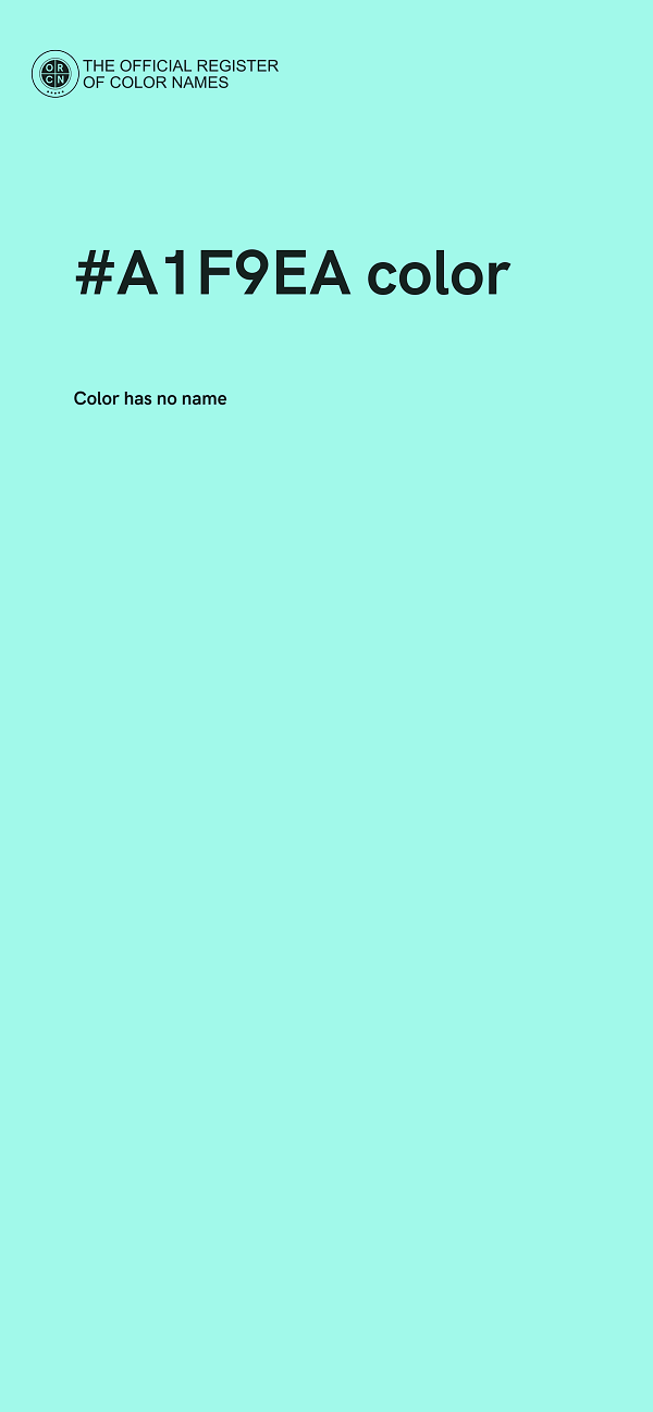 #A1F9EA color image